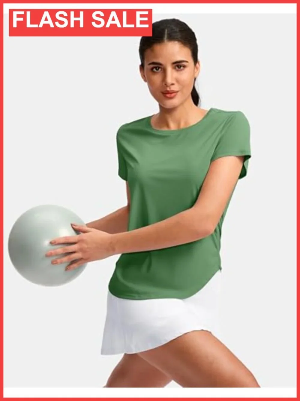 Women's Quick Dry Athletic Workout T-Shirt UPF 50+ Crew Neck Short Sleeve